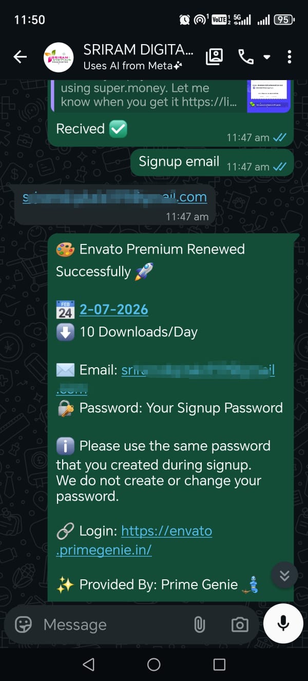 Prime Genie Group Buy designer tools subscription customer activation proof screenshot 63